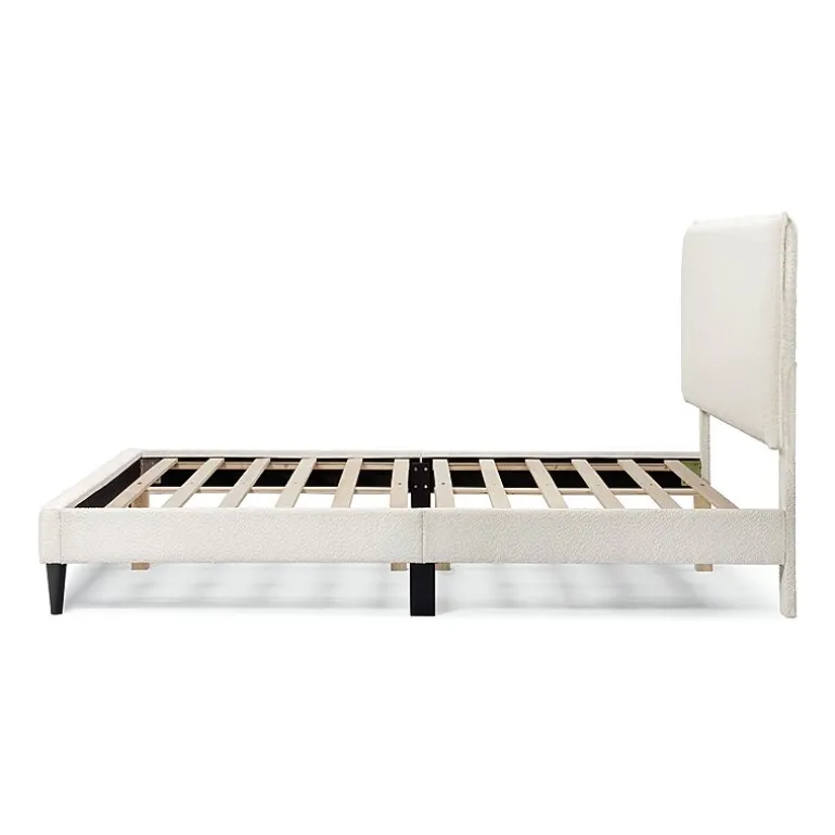 Lumi Boucle Fabric Queen Bed