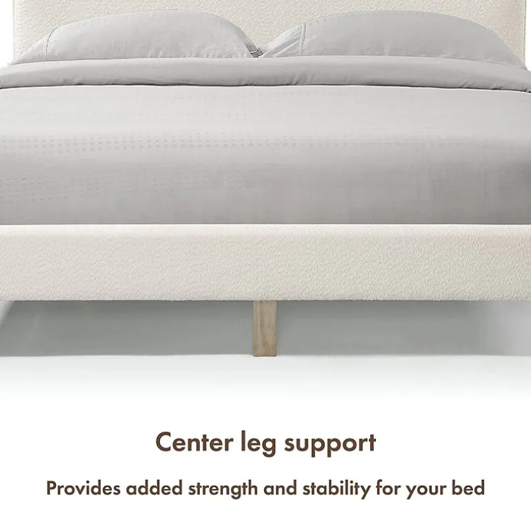 Lumi Boucle Fabric Queen Bed