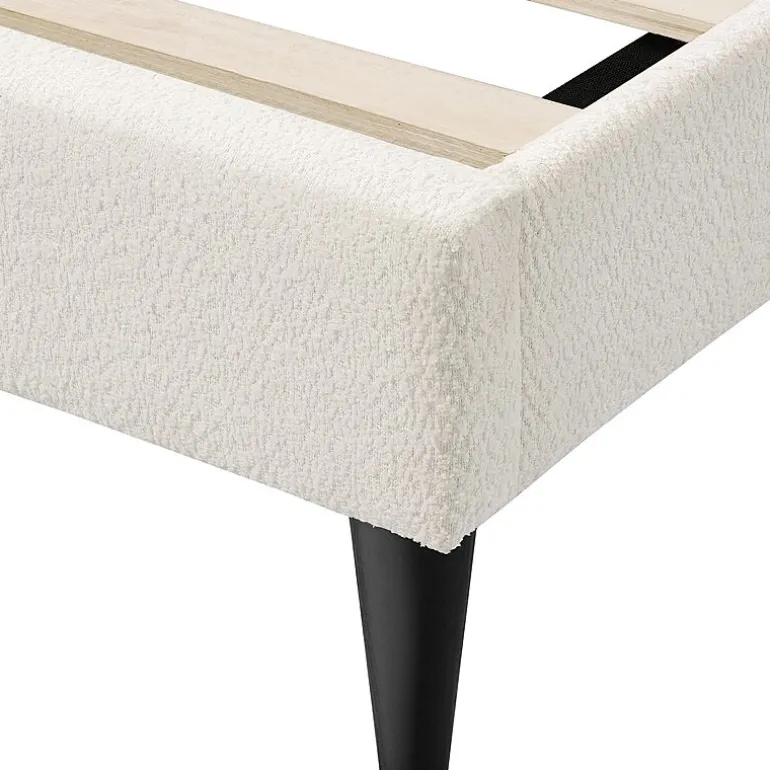 Lumi Boucle Fabric Queen Bed
