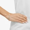 Made in Italy 10K Gold Hollow Bar Station Bracelet