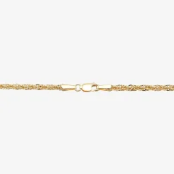 Made in Italy 10K Gold Hollow Bar Station Bracelet