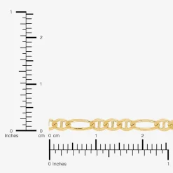 Made in Italy 14K Gold 20 Inch Figaro Chain Necklace