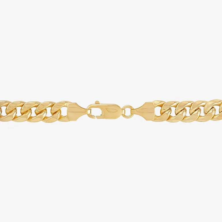 Made in Italy Mens 10K Gold 22 Inch Cuban Chain Necklace