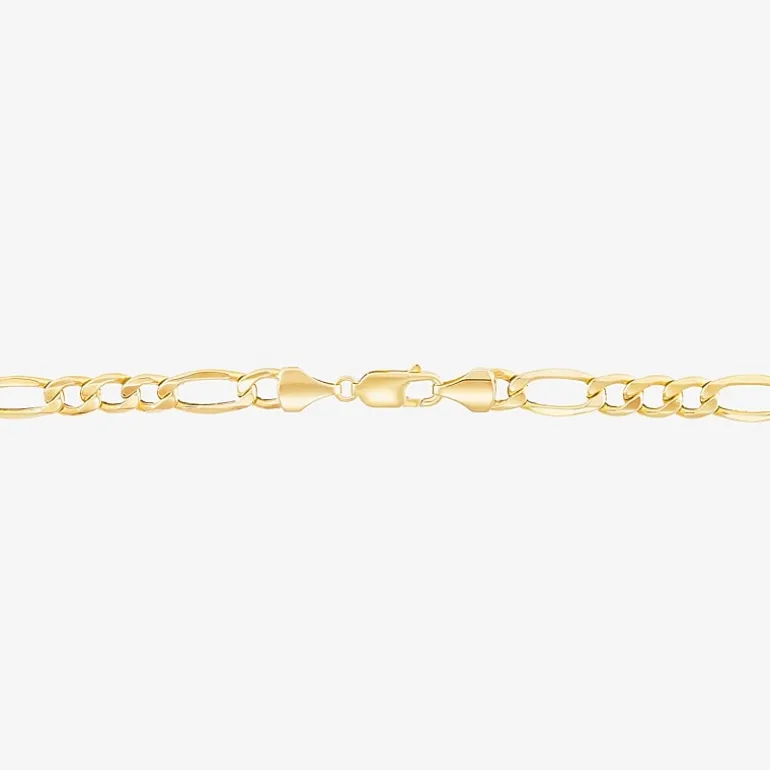 Made in Italy Mens 10K Gold 24 Inch Figaro Chain Necklace