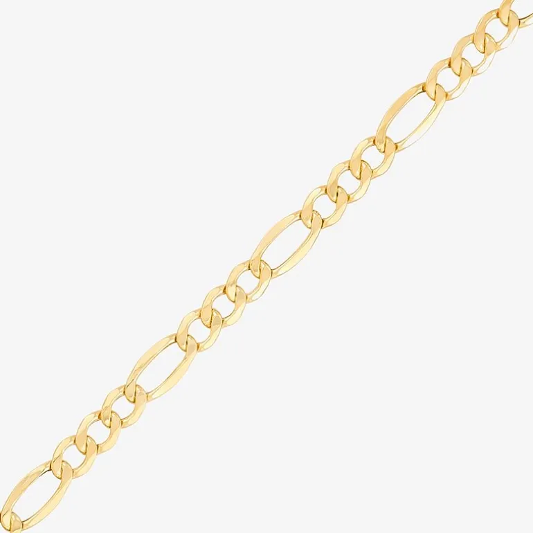 Made in Italy Mens 10K Gold 20 Inch Figaro Chain Necklace