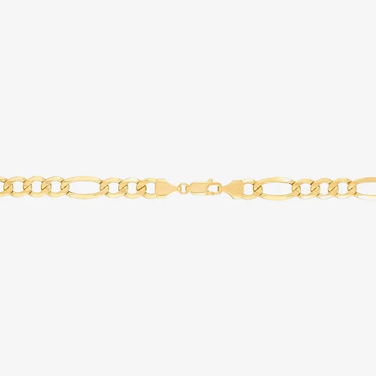 Made in Italy Mens 10K Gold 20 Inch Figaro Chain Necklace