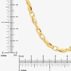 Made in Italy Mens 10K Gold 22 Inch Link Chain Necklace