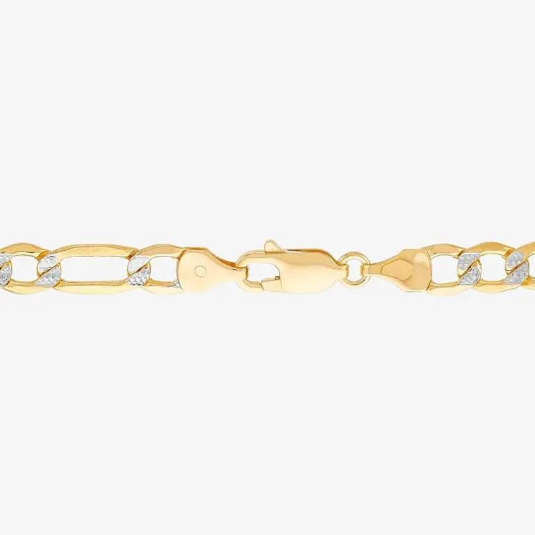 Made in Italy Mens 14K Gold 8 1/2 Inch Semisolid Figaro Chain Bracelet