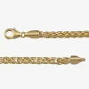 Made in Italy Mens 10K Gold 22 Inch Wheat Chain Necklace