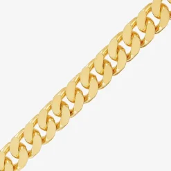 Made in Italy Mens 24K Gold Over Silver 22 Inch Curb Chain Necklace