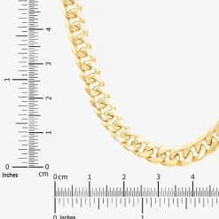 Made in Italy Mens 10K White Gold 14K White Gold 22 Inch Curb Chain Necklace