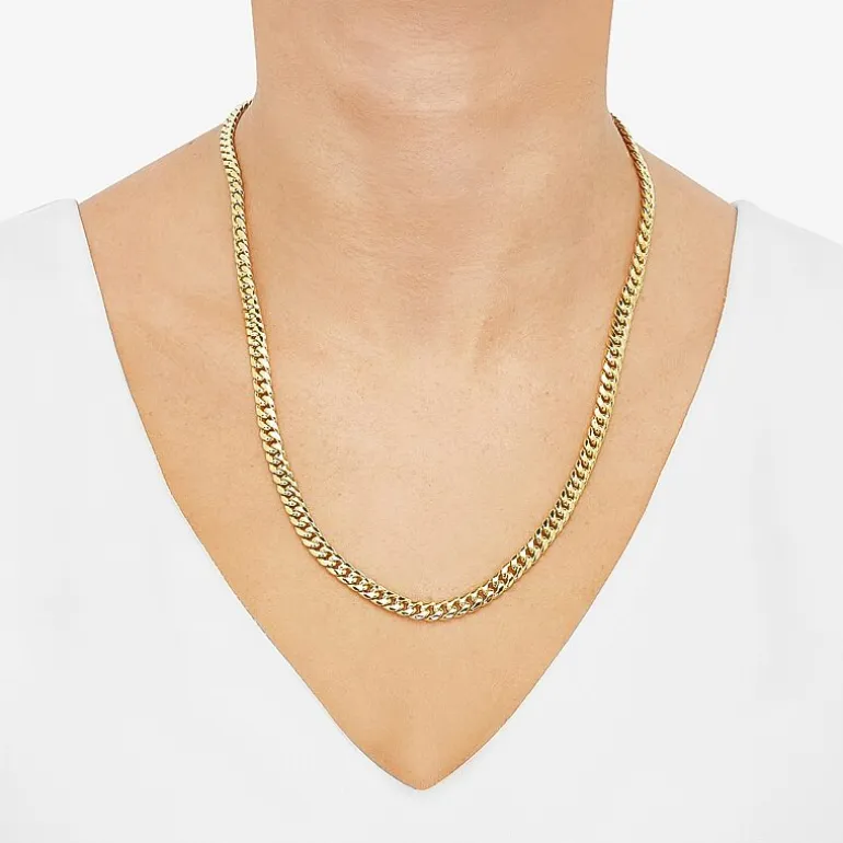 Made in Italy Mens 10K White Gold 14K White Gold 22 Inch Curb Chain Necklace