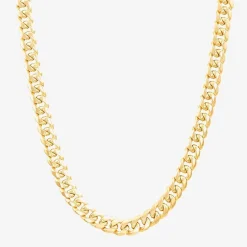 Made in Italy Mens 10K White Gold 14K White Gold 22 Inch Curb Chain Necklace
