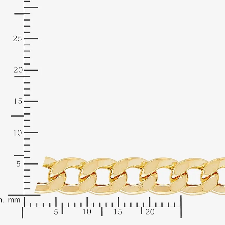 Made In Italy Mens 10K Yellow Gold 22" 6mm Semi-Solid Curb Chain Necklace