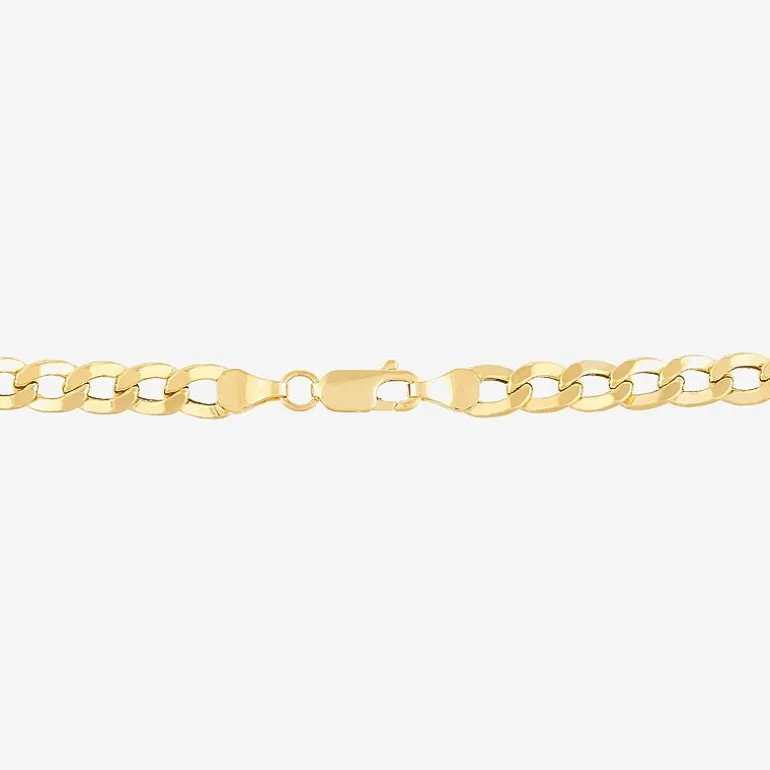 Made In Italy Mens 10K Yellow Gold 22" 6mm Semi-Solid Curb Chain Necklace