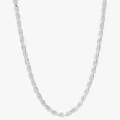 Made in Italy Mens Sterling Silver 24 Inch Rope Chain Necklace