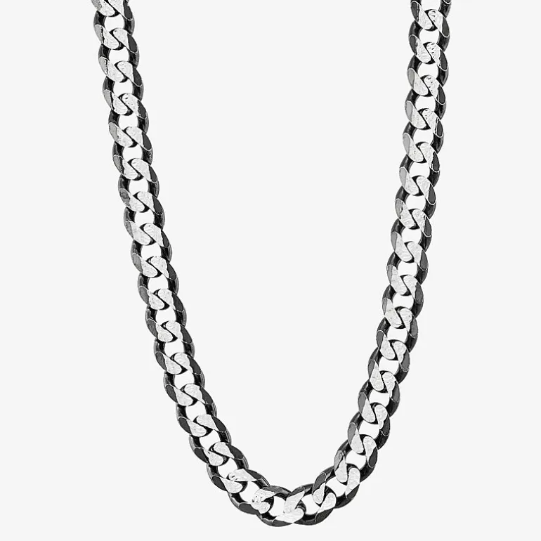 Made in Italy Mens Sterling Silver 24 Inch Curb Chain Necklace