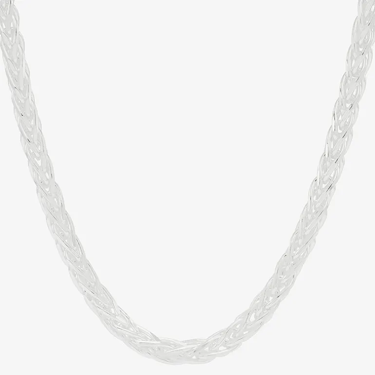 Made in Italy Mens Sterling Silver 22 Inch Wheat Chain Necklace