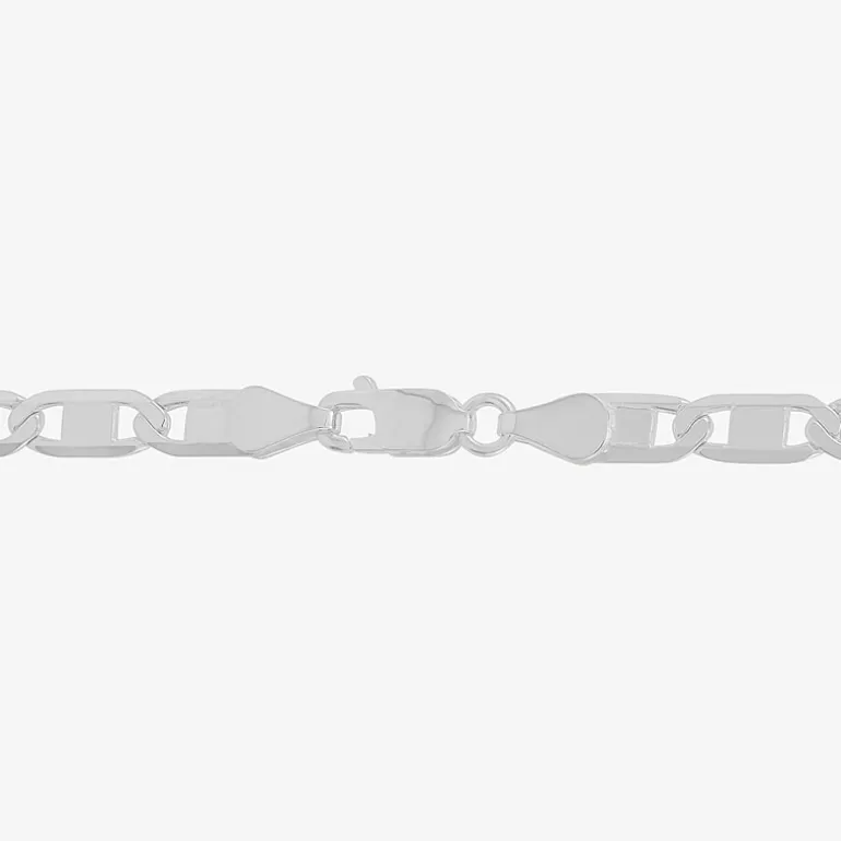 Made in Italy Mens Sterling Silver 20 Inch Mariner Chain Necklace