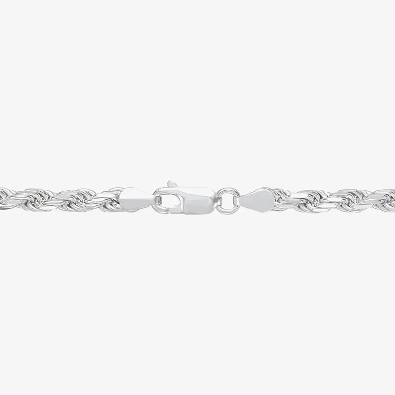 Made in Italy Mens Sterling Silver 30 Inch Rope Chain Necklace
