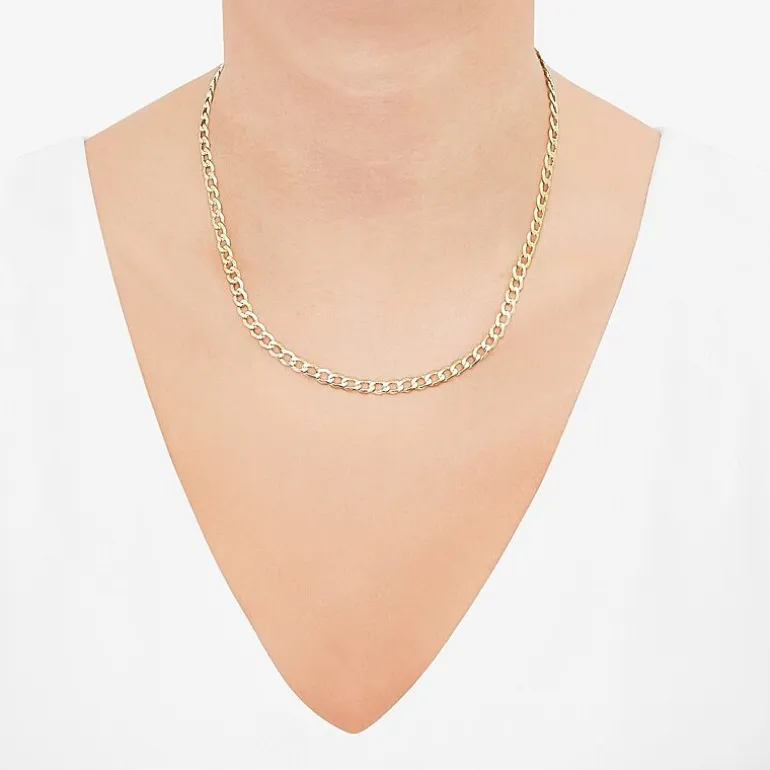 Made in Italy Unisex Adult 18 - 22 Inch 10K Gold Link Necklace