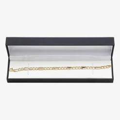 Made in Italy Unisex Adult 10K Gold 8 1/2 Inch Hollow Link Chain Bracelet