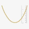 Made in Italy Unisex Adult 14K Gold 18 Inch Rope Chain Necklace