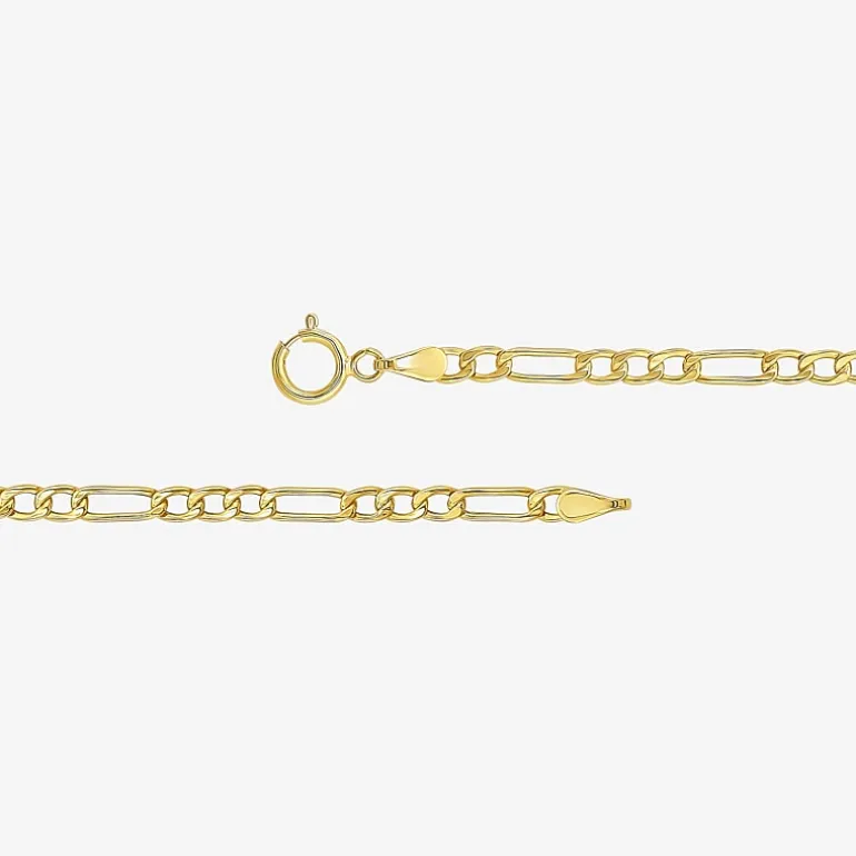 Made in Italy Unisex Adult 10K Gold 22 Inch Figaro Chain Necklace