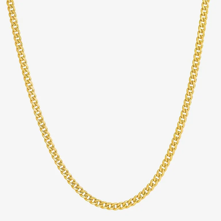 Made in Italy Unisex Adult 14K Gold 22 Inch Cuban Chain Necklace