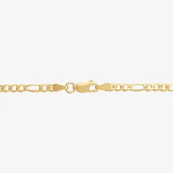 Made in Italy Unisex Adult 14K Gold Over Silver 22 Inch Figaro Chain Necklace