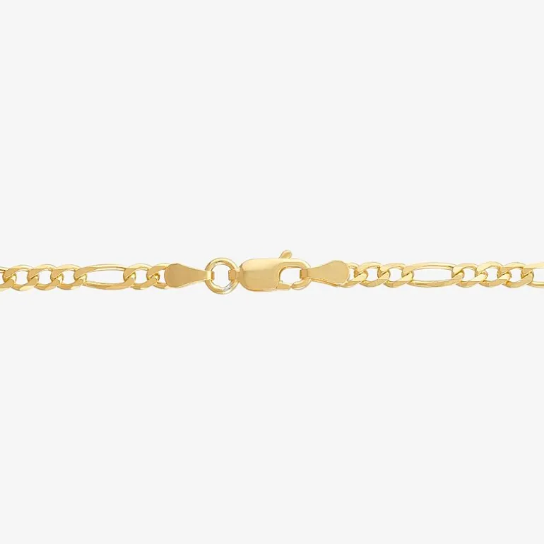 Made in Italy Unisex Adult 14K Gold Over Silver 22 Inch Figaro Chain Necklace