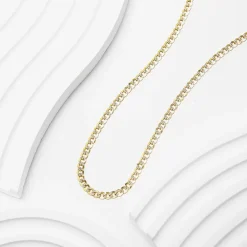 Made in Italy Unisex Adult 10K Gold 20 Inch Curb Chain Necklace