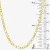 Made in Italy Unisex Adult 10K Gold 20 Inch Figaro Chain Necklace
