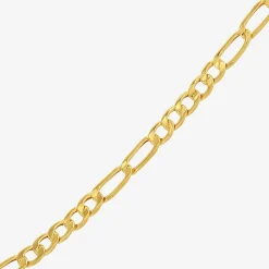 Made in Italy Unisex Adult 10K Gold 20 Inch Figaro Chain Necklace
