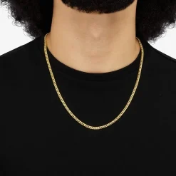 Made in Italy Unisex Adult 10K Gold 22 Inch Curb Chain Necklace