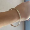 Made in Italy Womens 10K Gold Bangle Bracelet