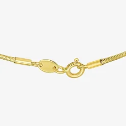 Made in Italy Womens 10K Gold 7.5 Inch Mesh Chain Bracelet