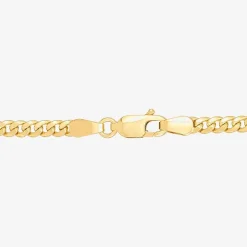 Made in Italy Womens 14K Gold 7.5 Inch Hollow Chain Bracelet