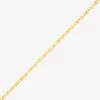Made in Italy Womens 10K Gold 7.5 Inch Solid Fashion Chain Bracelet
