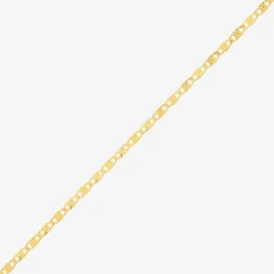 Made in Italy Womens 10K Gold 7.5 Inch Solid Fashion Chain Bracelet