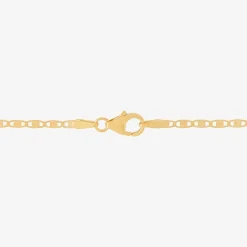 Made in Italy Womens 10K Gold 7.5 Inch Solid Fashion Chain Bracelet