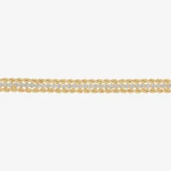 Made in Italy Womens 14K Gold 7.5 Inch Solid Rope Chain Bracelet