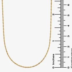 Made in Italy Womens 10K Gold 16 Inch Singapore Chain Necklace