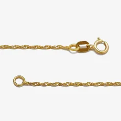 Made in Italy Womens 10K Gold 16 Inch Singapore Chain Necklace
