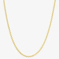 Made in Italy Womens 14K Gold 22 Inch Box Chain Necklace