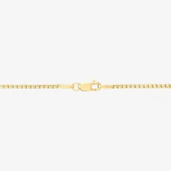 Made in Italy Womens 14K Gold 22 Inch Box Chain Necklace