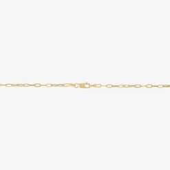 Made in Italy Womens 10K Gold 18 Inch Paperclip Chain Necklace