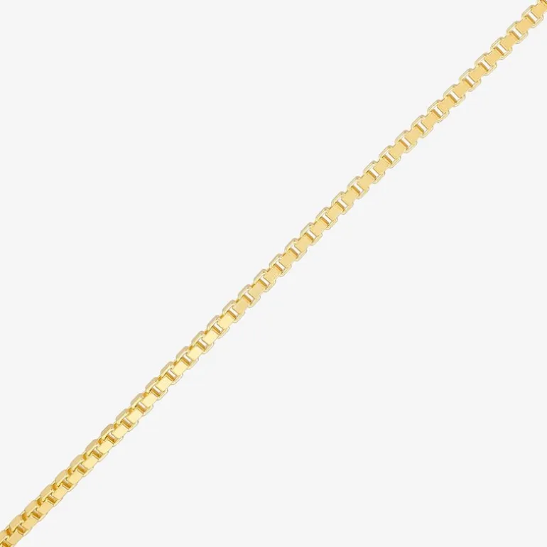 Made in Italy Womens 24K Gold Over Silver 18 Inch Box Chain Necklace
