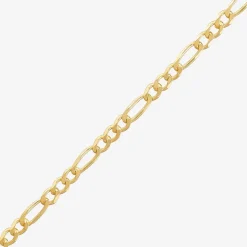 Made in Italy Womens 24K Gold Over Silver 18 Inch Figaro Chain Necklace