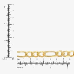 Made in Italy Womens 24K Gold Over Silver 18 Inch Figaro Chain Necklace